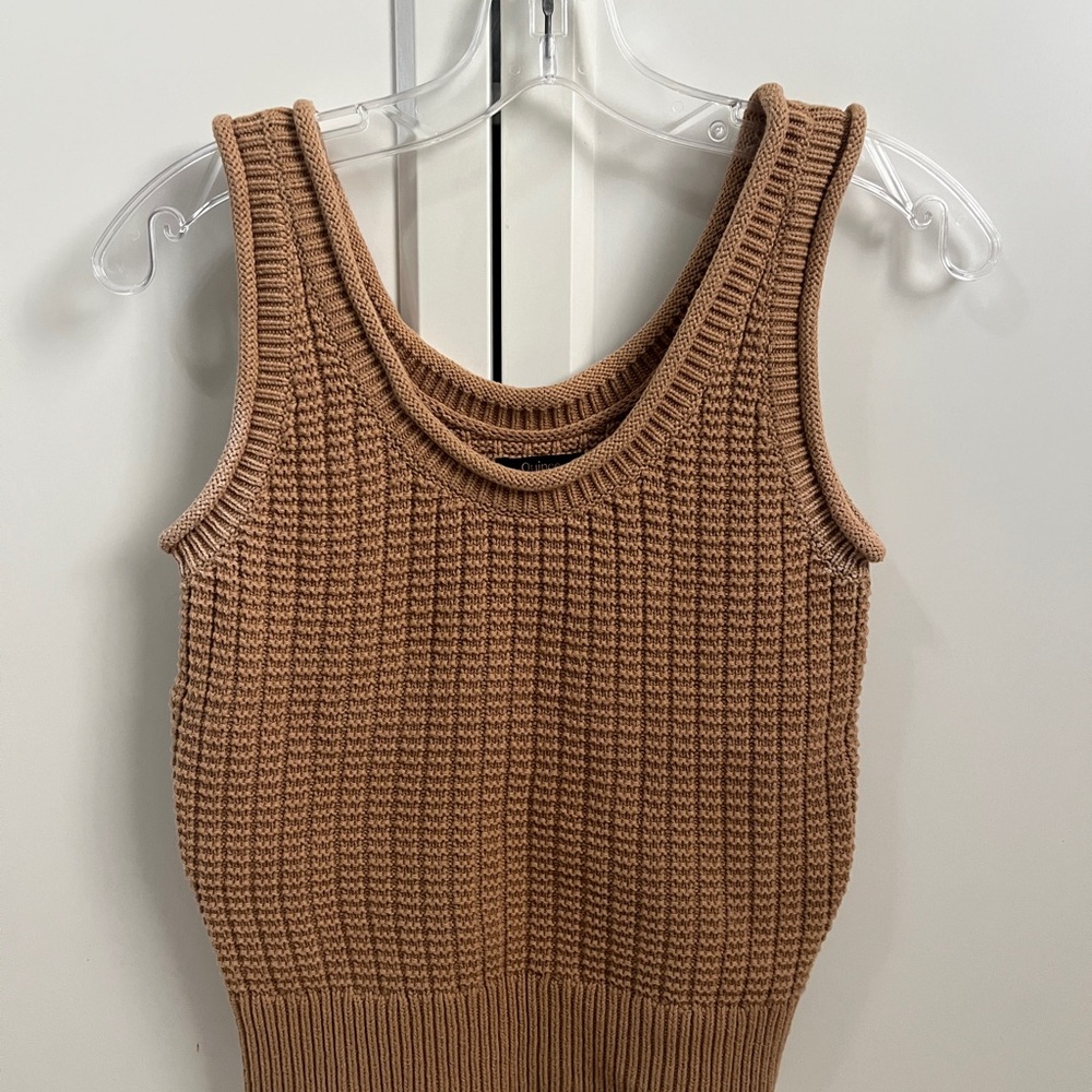 Quince Brown Ribbed Tank Top